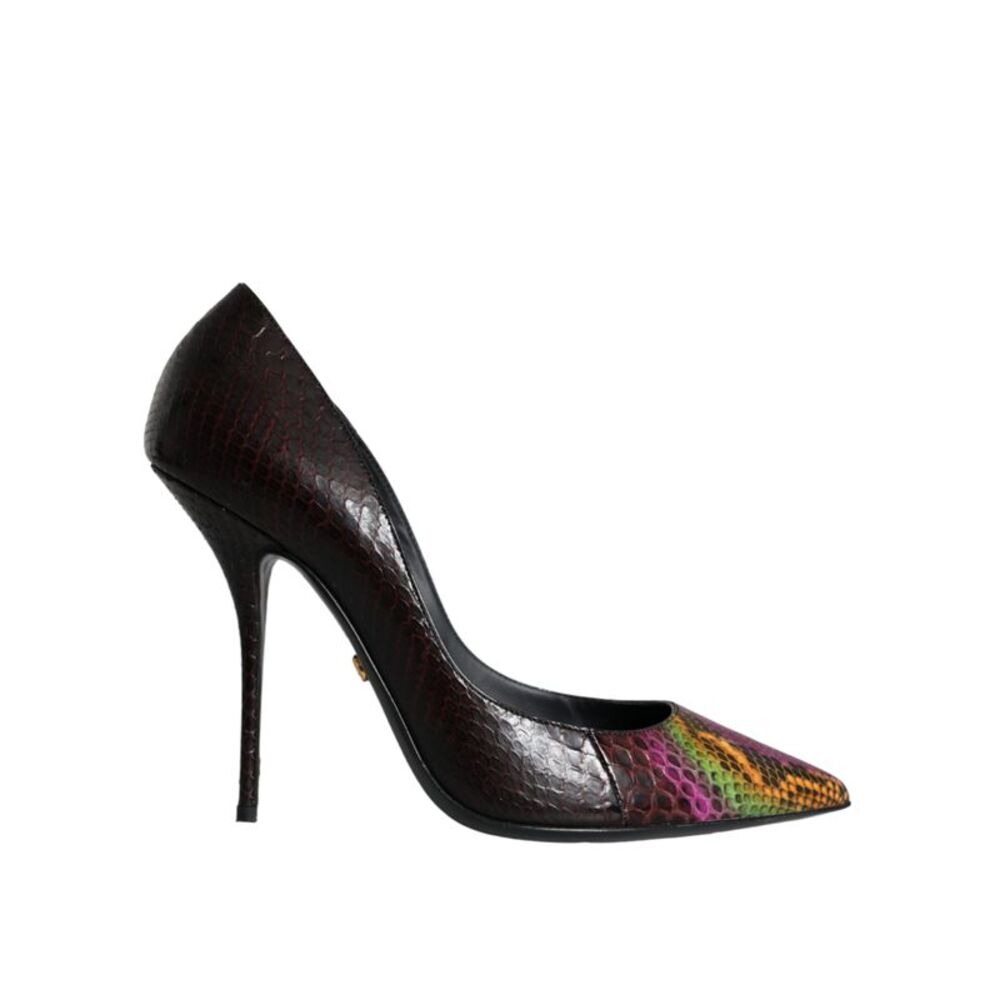 Dolce & Gabbana Multicolor Exotic Leather Heels Pumps Women's Shoes